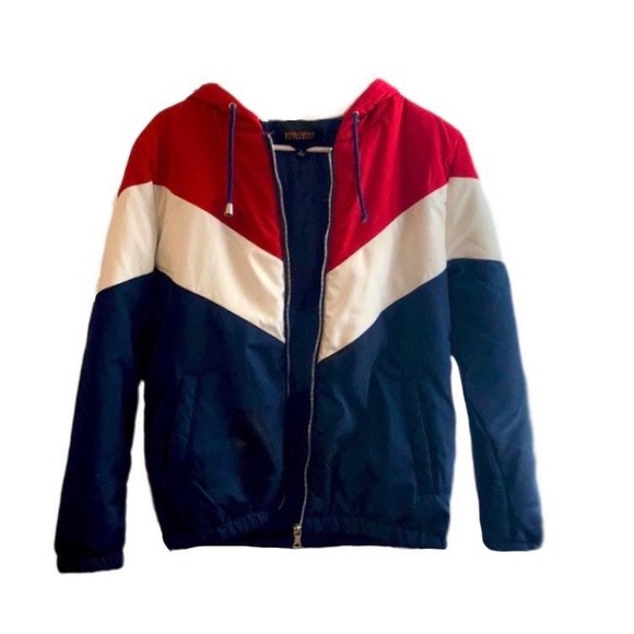 Forever 21 Jackets & Blazers - Red White And Blue Bomber Jacket / Coat